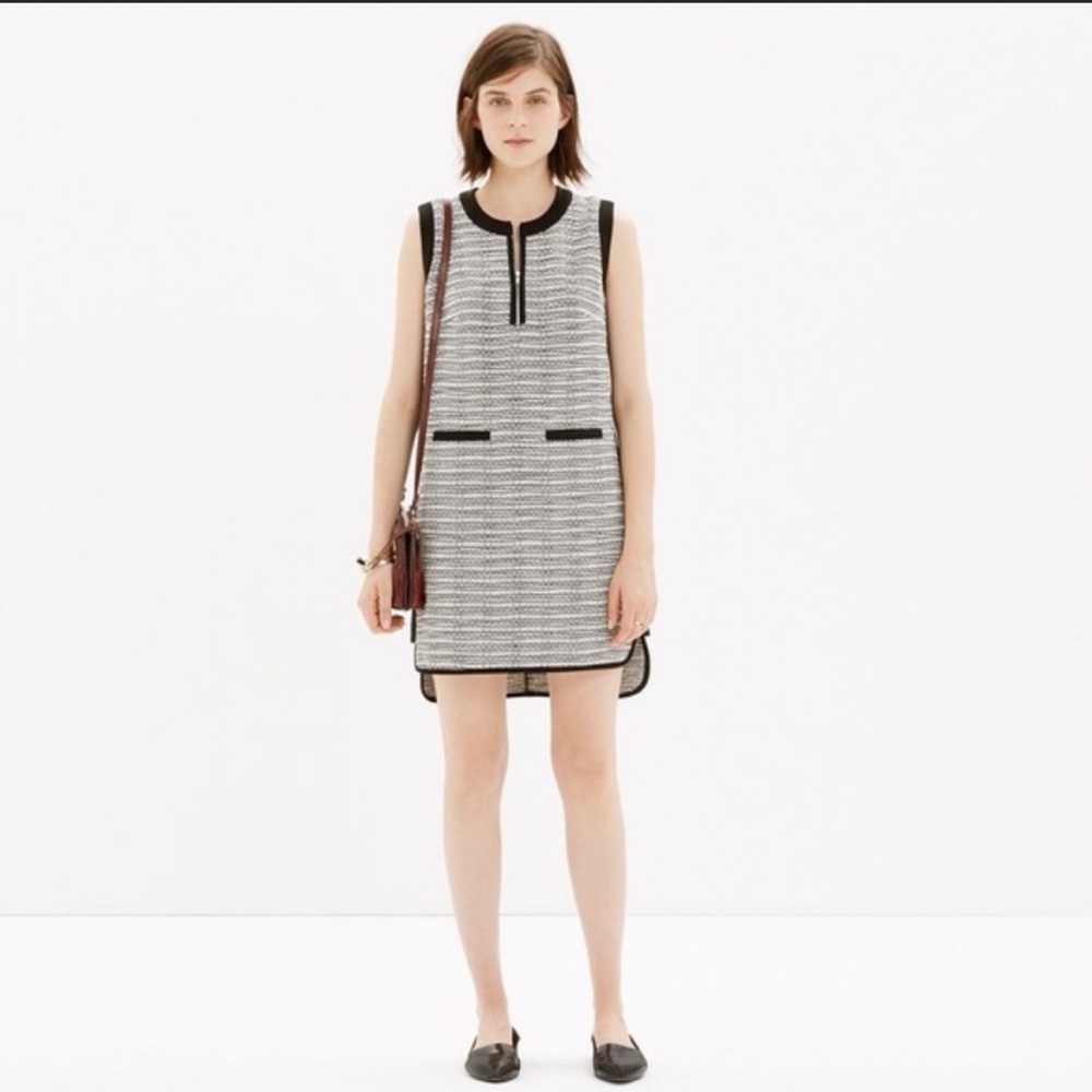 Madewell Sleeveless Tweed Tunic Dress 8